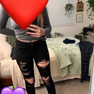 Hollister Black High-Rise Super Skinny Jeans